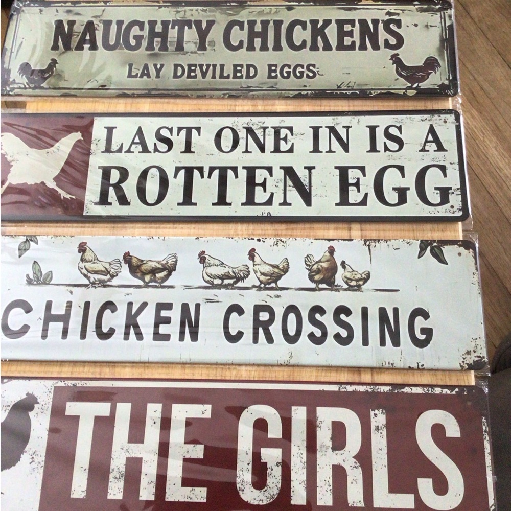 Source Unknown Rustic Chicken Wall Art Set - Black, White, Brown